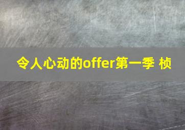 令人心动的offer第一季 桢